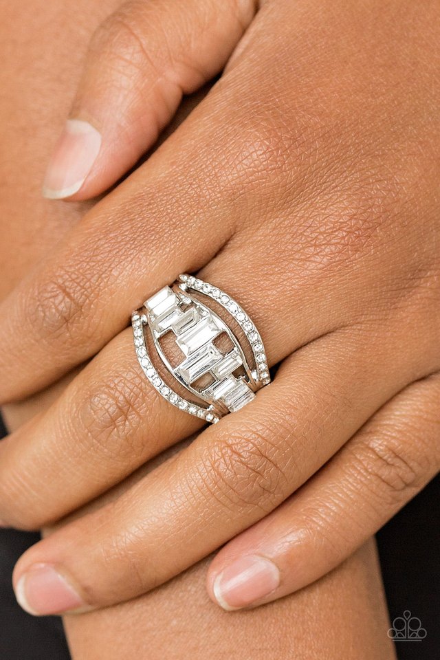 Treasure Chest Charm - White - Paparazzi Ring Image