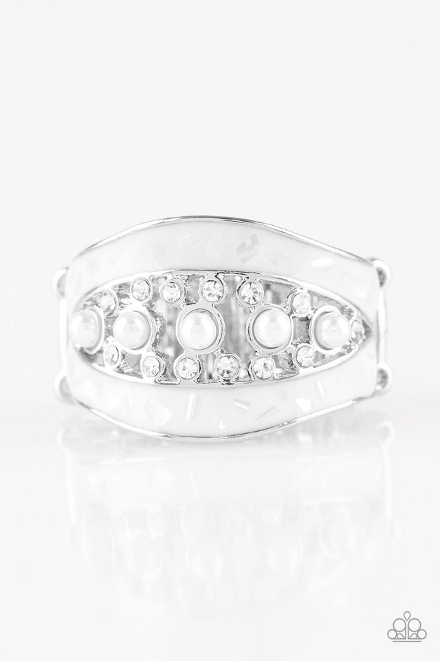 Royal Treasury - White - Paparazzi Ring Image