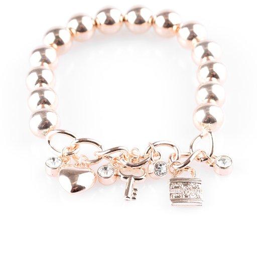 Paparazzi Bracelet ~ Feelin Flirtatious - Rose Gold