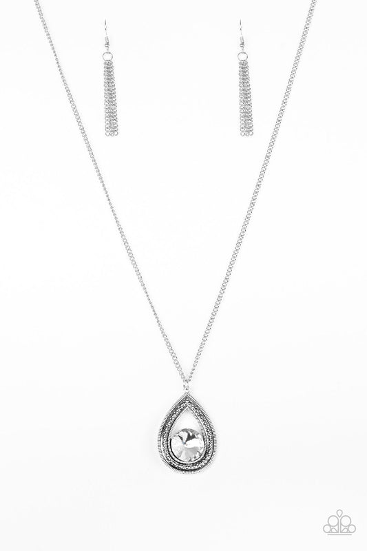 Paparazzi Necklace ~ Castle Cabaret - White