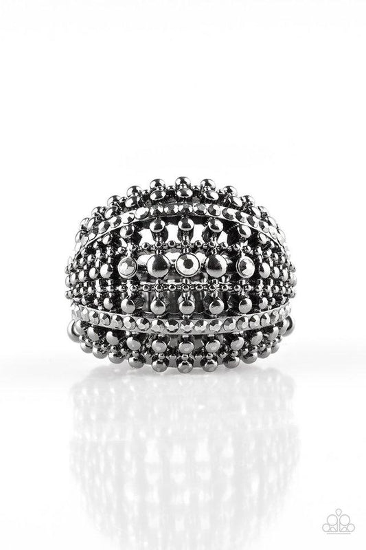 Paparazzi Ring ~ Up In ARMOR - Black