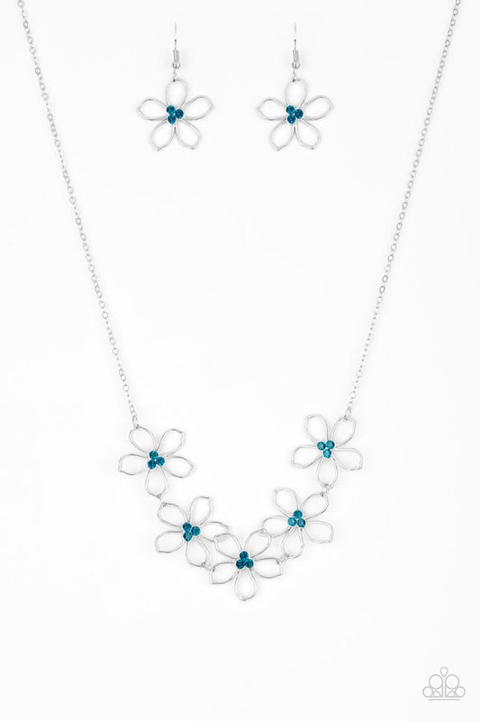 Hoppin Hibiscus - Blue - Paparazzi Necklace Image
