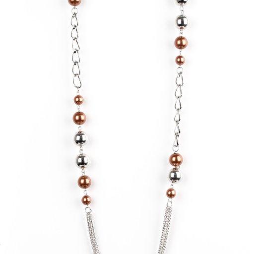 Paparazzi Necklace ~ Uptown Talker - Brown