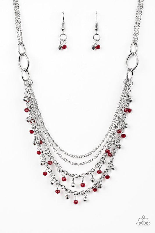 Paparazzi Necklace ~ Financially Fabulous - Red