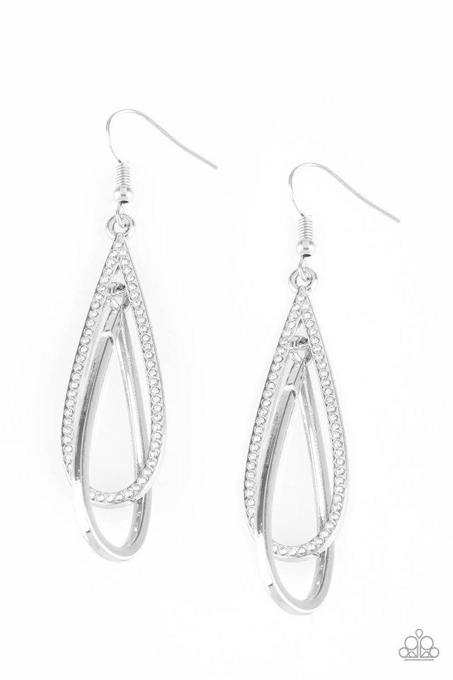 Paparazzi Earring ~ Spotlight Splendor - White