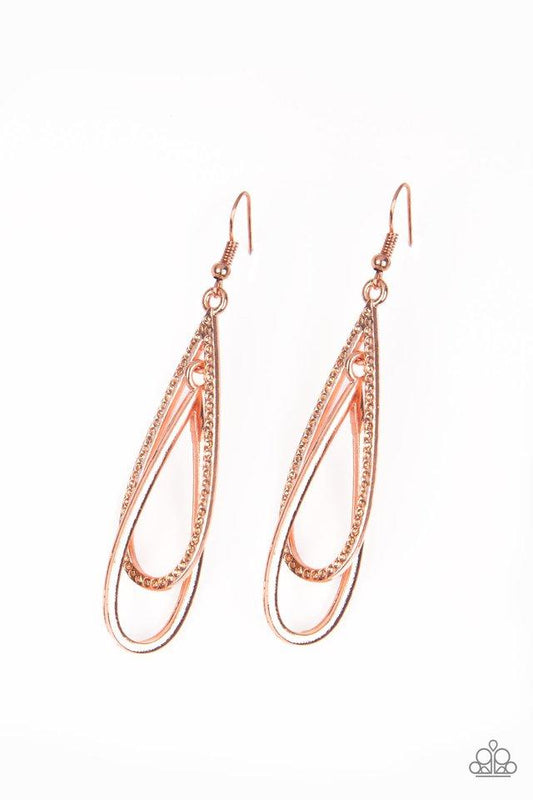 Paparazzi Earring ~ Spotlight Splendor - Copper