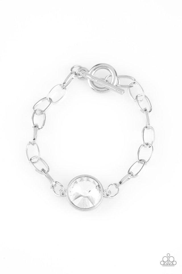 Paparazzi Bracelet ~ All Aglitter - White