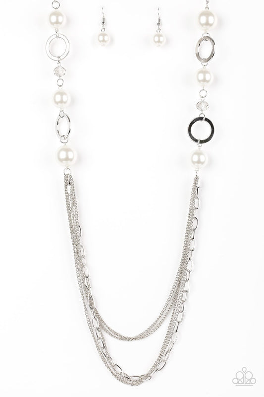 Paparazzi Necklace ~ Its About SHOWTIME! - White