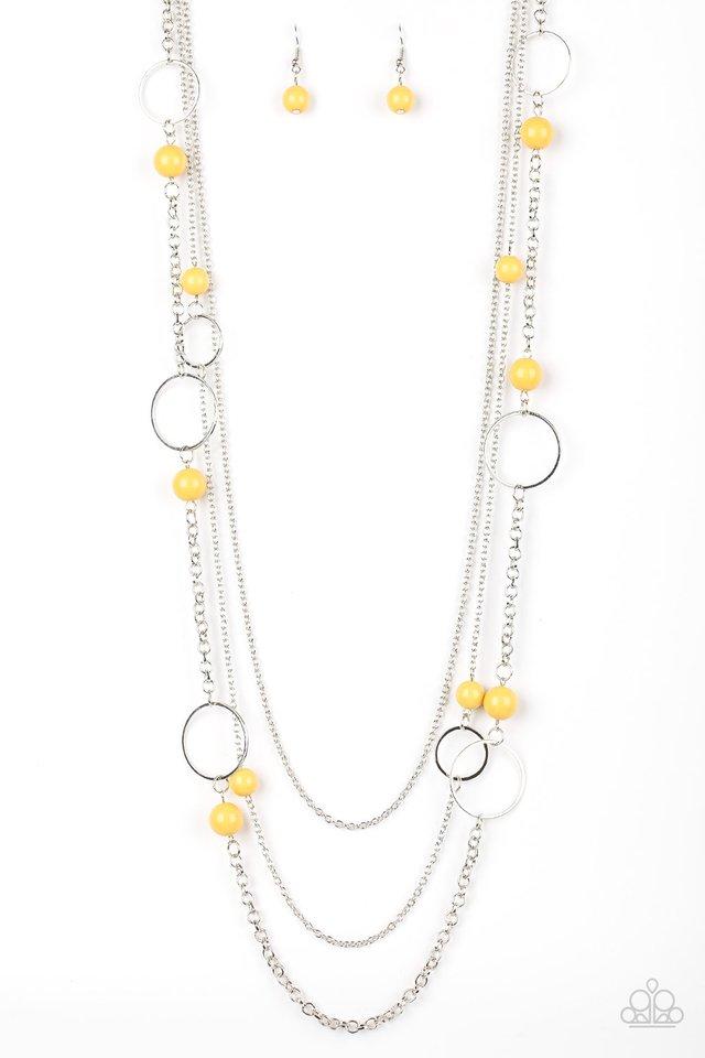 Paparazzi Necklace ~ Beachside Babe - Yellow