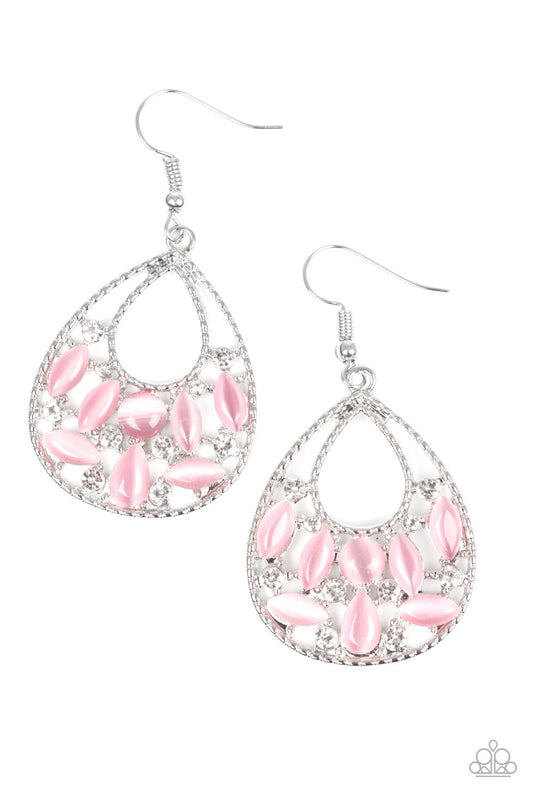 Paparazzi Earring ~ Just DEWing My Thing - Pink