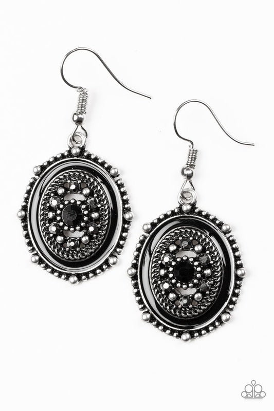 Picture of WEALTH - Black - Paparazzi Earring Image