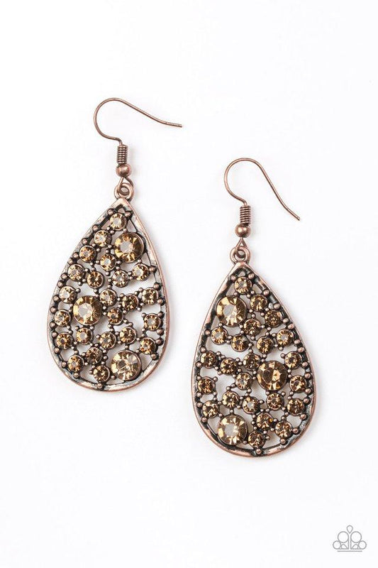 Paparazzi Earring ~ GLOW With The Flow - Copper