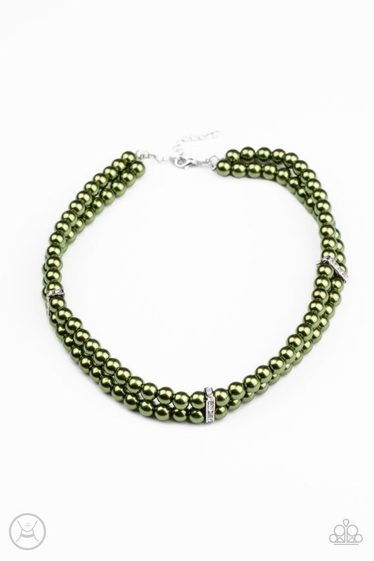 Put On Your Party Dress - Green - Paparazzi Necklace Image