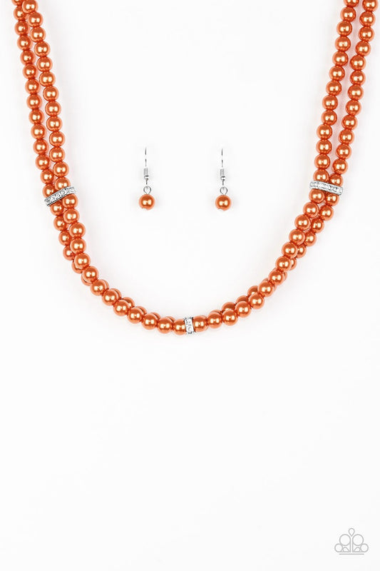 Paparazzi Necklace ~ Put On Your Party Dress - Orange