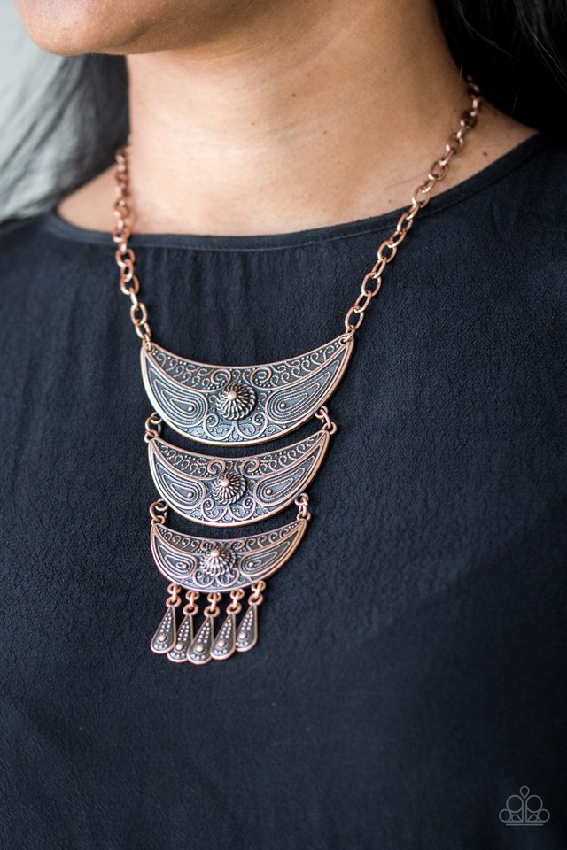 Go STEER-Crazy - Copper - Paparazzi Necklace Image