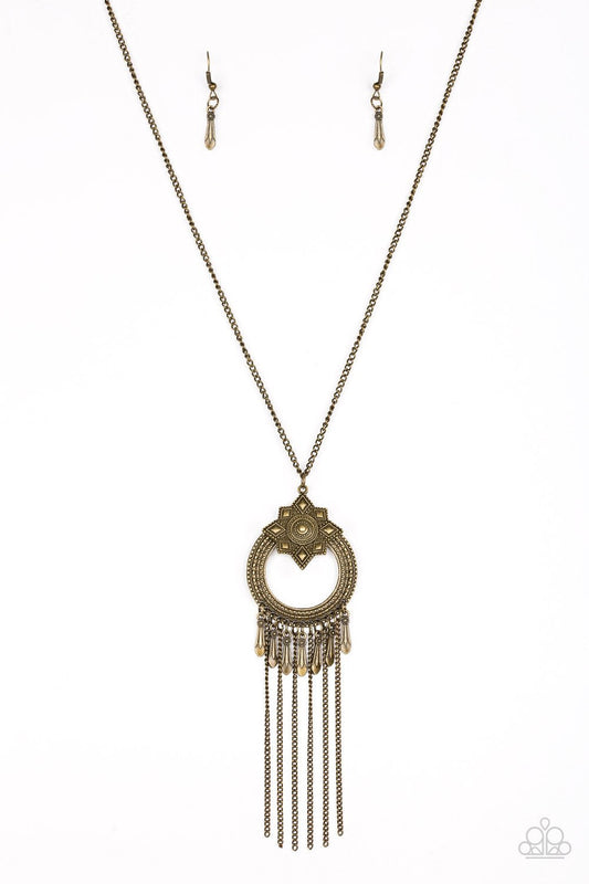Paparazzi Necklace ~ My Main MANTRA - Brass