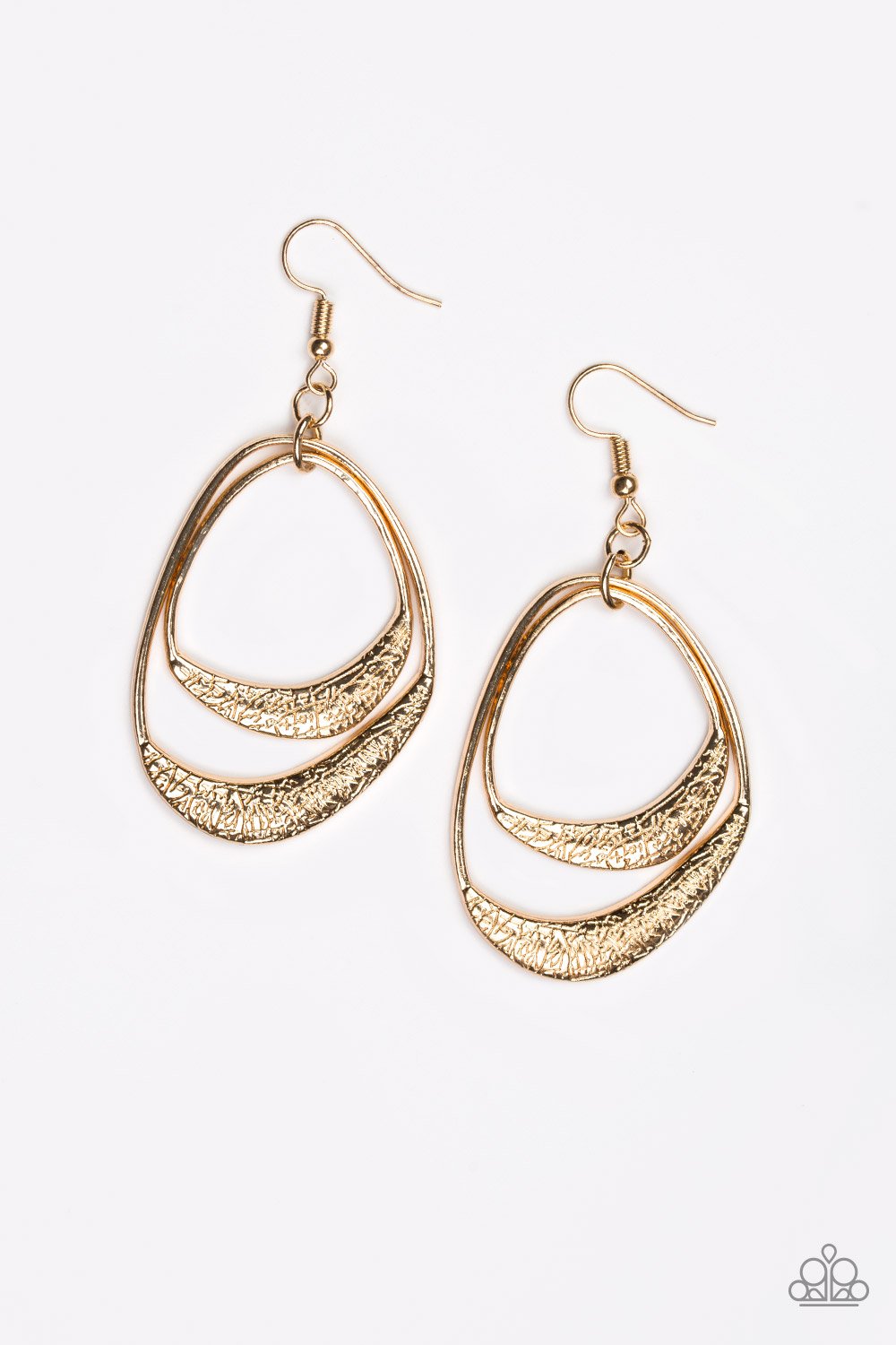 Paparazzi Earring ~ Follow The Beaten Path - Gold