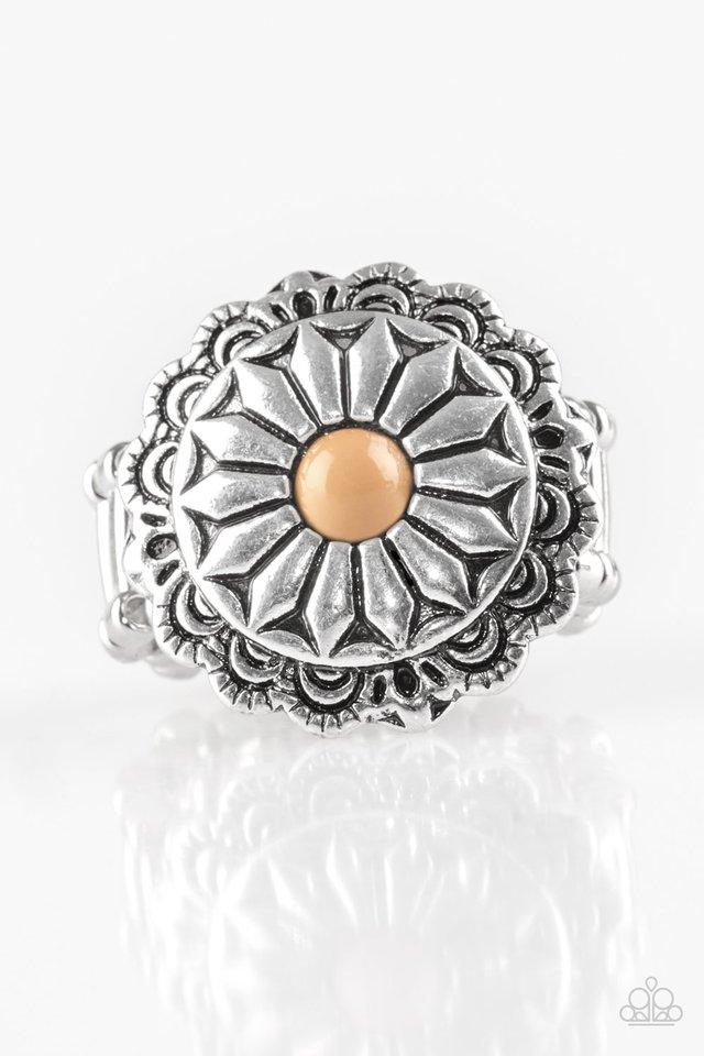 Paparazzi Ring ~ Daringly Daisy - Brown