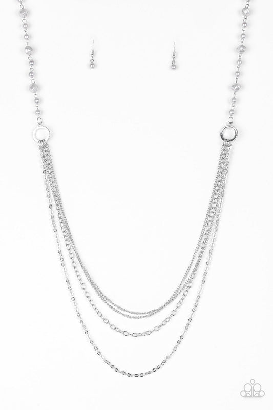 Paparazzi Necklace ~ Contemporary Cadence - Silver