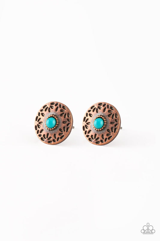 Paparazzi Earring ~ Santa Fe Fiesta - Copper