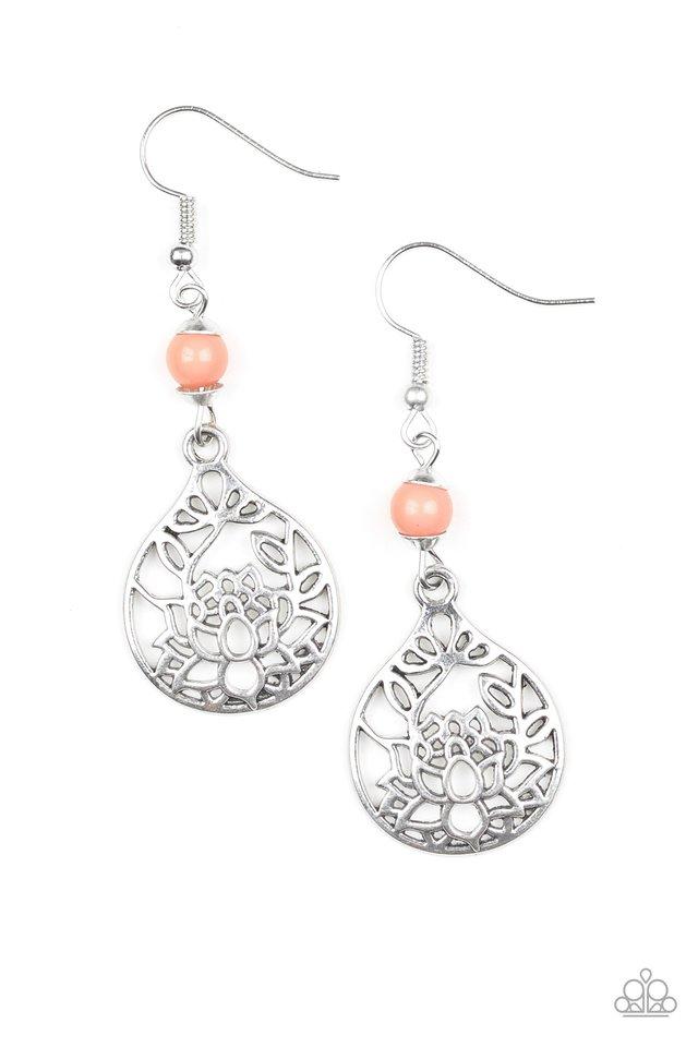 Paparazzi Earring ~ In Bloom - Orange