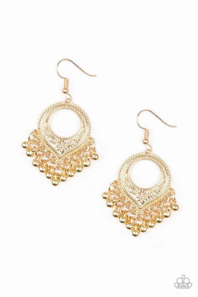 Paparazzi Earring ~ On A Wing And A PRAIRIE - Gold