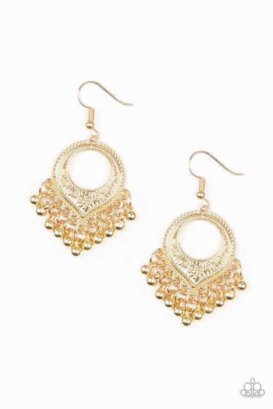 Paparazzi Earring ~ On A Wing And A PRAIRIE - Gold