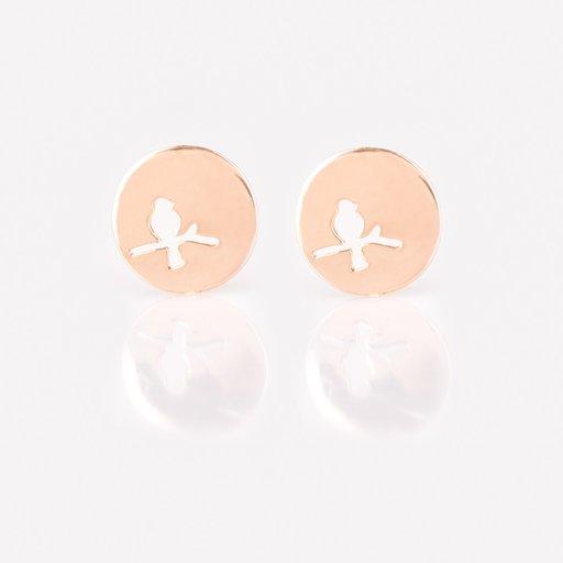Paparazzi Earring ~ The Bird Has Flown - Rose Gold