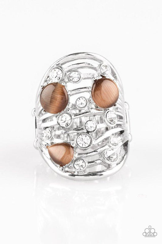 Paparazzi Ring ~ Clear The SWAY! - Brown