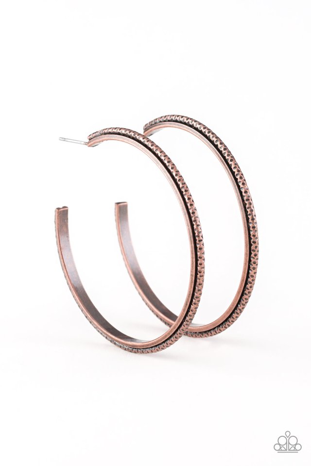 Girl Gang - Copper - Paparazzi Earring Image