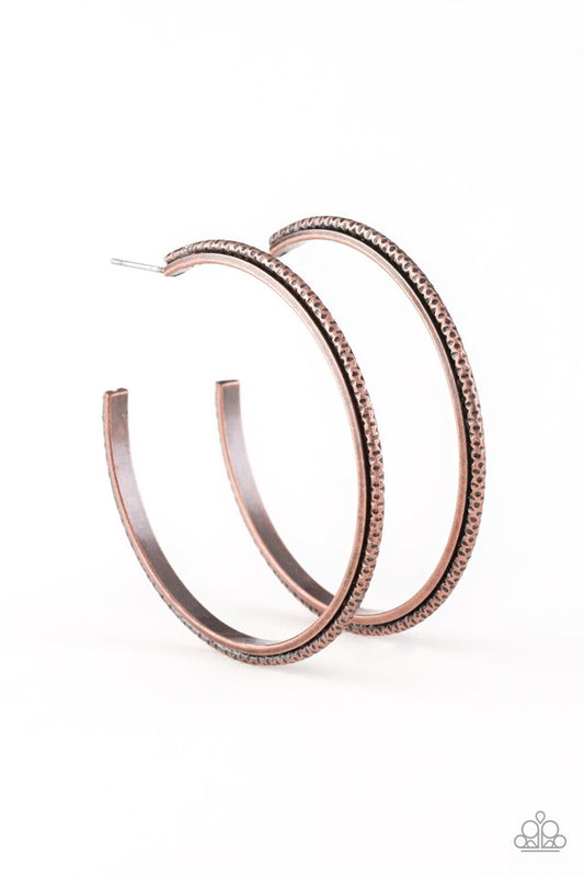 Girl Gang - Copper - Paparazzi Earring Image