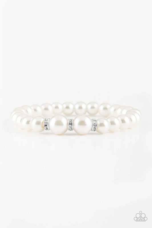 Paparazzi Bracelet ~ Radiantly Royal - White