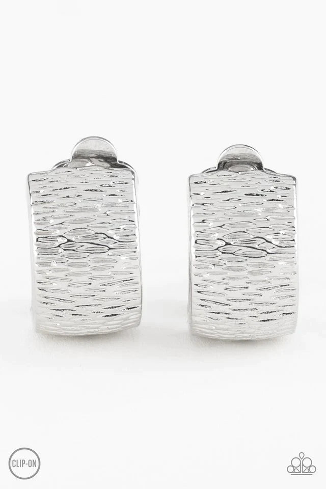 Paparazzi Earring ~ Cirque Du Couture - Silver