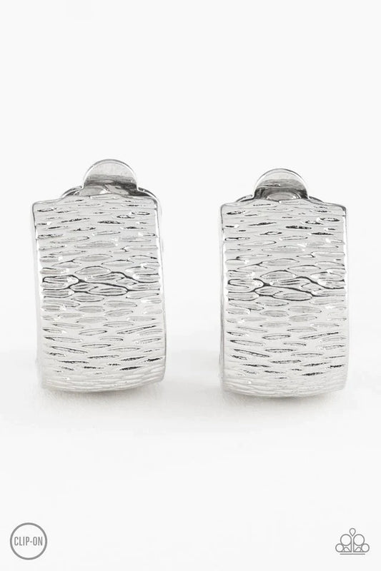 Paparazzi Earring ~ Cirque Du Couture - Silver
