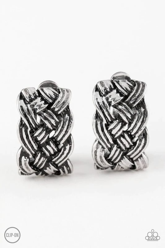 Paparazzi Earring ~ Urban Ulterior - Silver