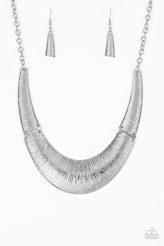 Paparazzi Necklace ~ Feast or Famine - Silver