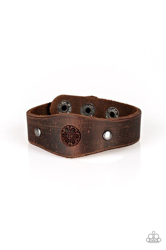 Paparazzi Bracelet ~ Pleasantly Pioneer - Brown