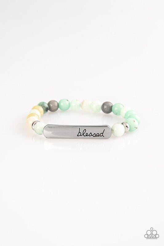 Paparazzi Bracelet ~ Born Blessed - Green