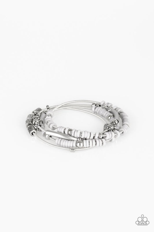 Tribal Spunk - Silver - Paparazzi Bracelet Image