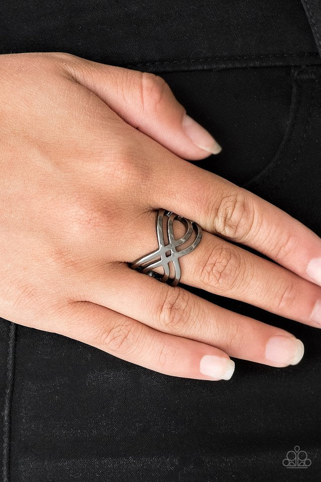 Infinite Fashion - Black - Paparazzi Ring Image