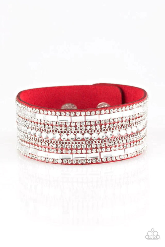 Paparazzi Bracelet ~ Rebel Radiance - Red