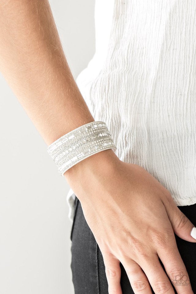 Rebel Radiance - White - Paparazzi Bracelet Image