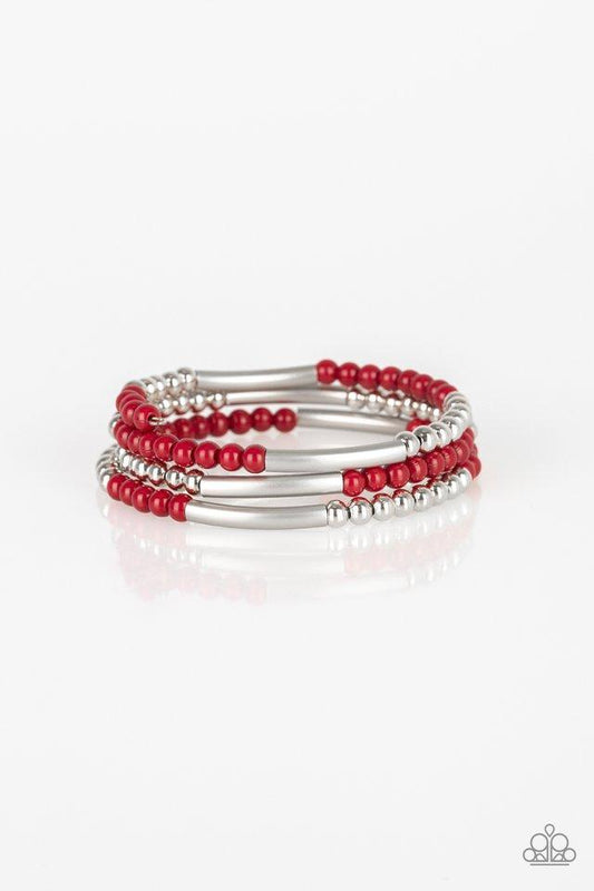 Paparazzi Bracelet ~ Tourist Trap - Red