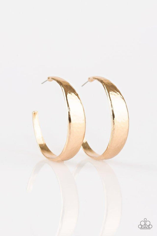 Paparazzi Earring ~ HOOP and Holler - Gold