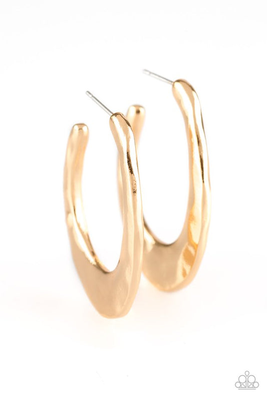 HOOP Me Up! - Gold - Paparazzi Earring Image