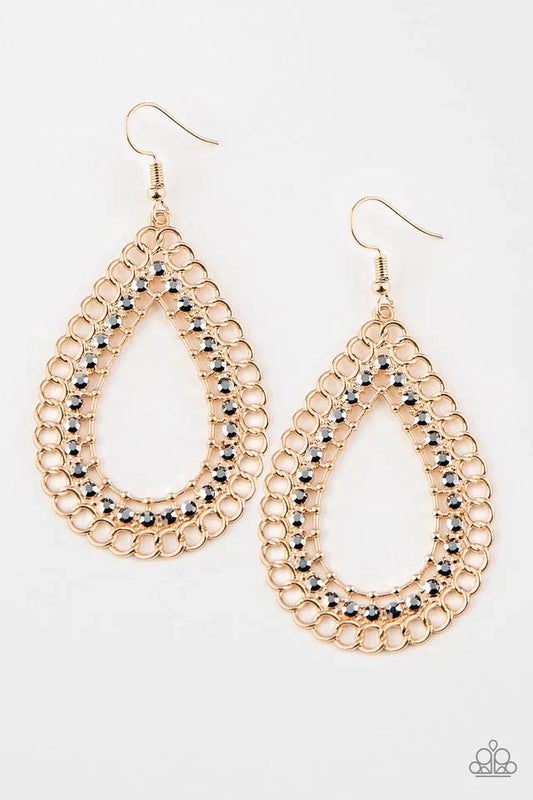 Paparazzi Earring ~ Mechanical Marvel - Gold