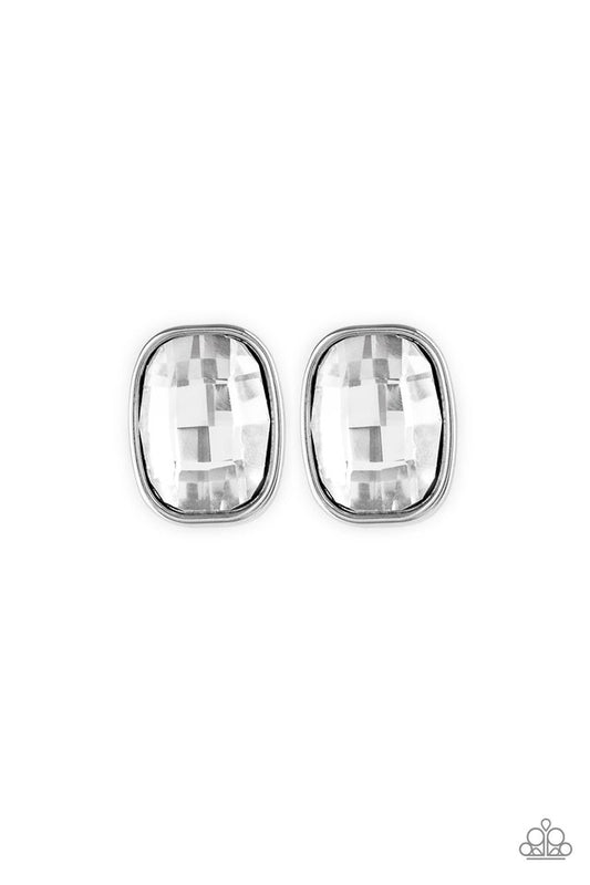 Incredibly Iconic - White - Paparazzi Earring Image