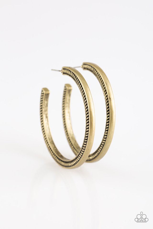 This Is My Tribe - Brass - Paparazzi Earring Image