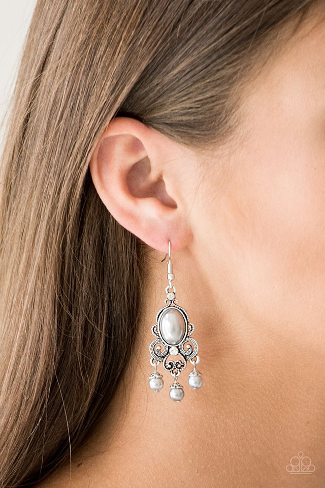 I Better Get GLOWING - Silver - Paparazzi Earring Image