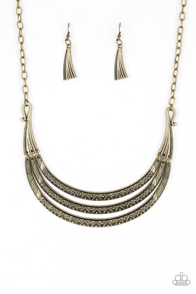 Paparazzi Necklace ~ Primal Princess - Brass